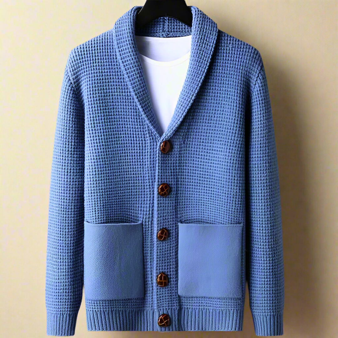 ALEXANDER CARDIGAN - REALIZZATO IN LANA PREGIATA